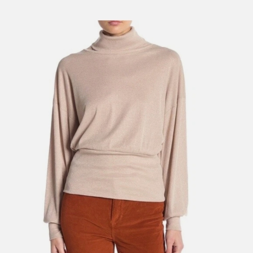 Elegant Beige Turtleneck Sweater